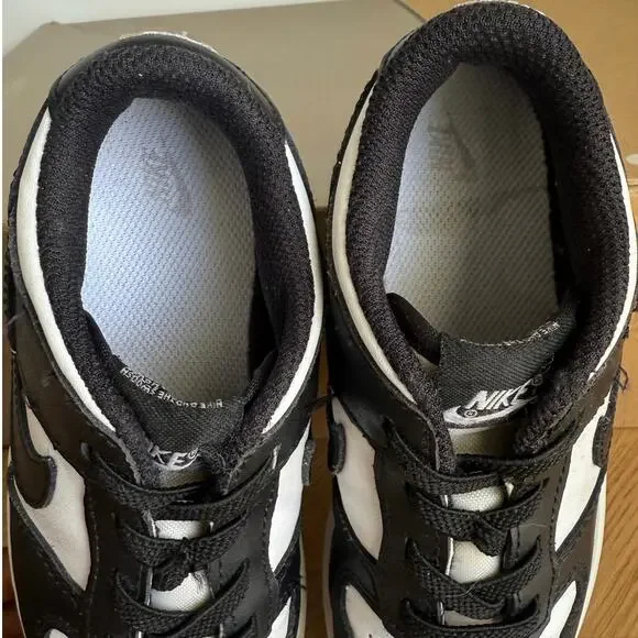 Nike Dunk Low Panda Black/White Toddler Sneakers - SZ 10 C - Picture 6 of 12